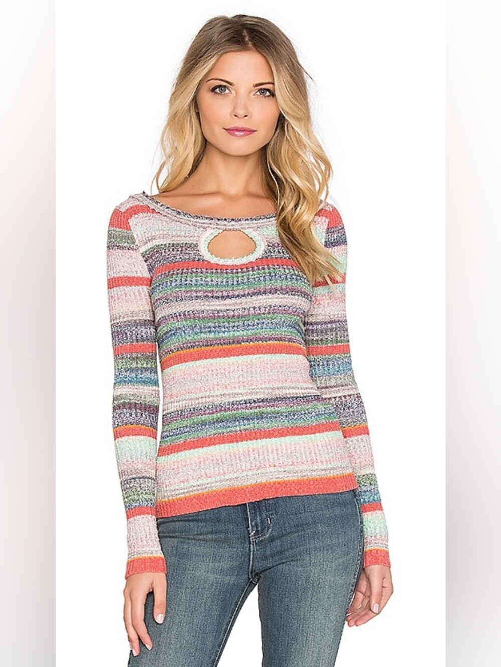 Free People Sunshine Daydream Sweater in Multi Combo